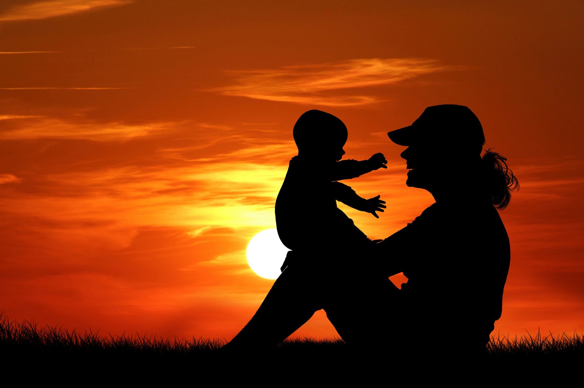 mother-and-baby-at-sunset